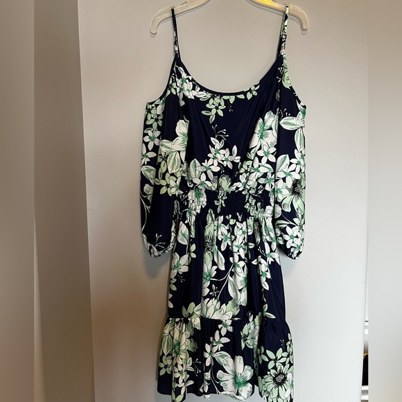 Eliza J navy green dress - Picture 1 of 4